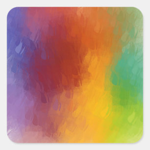 Aangepaste Kleurrijke Abstracte Kunst Trendy Moder Vierkante Sticker