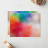 Aangepaste kleurrijke Abstracte lege, elegante Sja Notitiekaartje (Voorkant / Achterkant in situ)