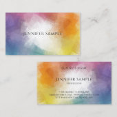 Aangepaste kleurrijke Abstracte moderne, elegante  Visitekaartje (Voorkant / Achterkant)