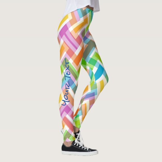 Aangepaste kleurrijke Abstracte patroonLeggings Leggings (Rechts)