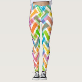 Aangepaste kleurrijke Abstracte patroonLeggings Leggings
