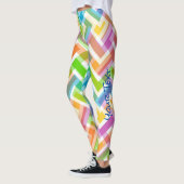 Aangepaste kleurrijke Abstracte patroonLeggings Leggings (Links)