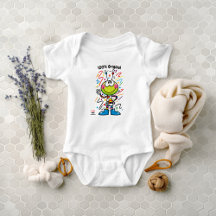 Aangepaste Kleurrijke Alien Emoji Peuter Fun