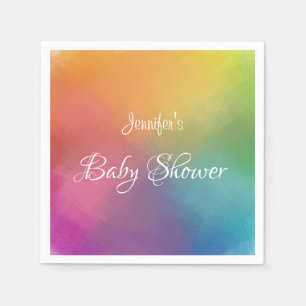 Aangepaste kleurrijke Baby shower Typografie Moder Servet