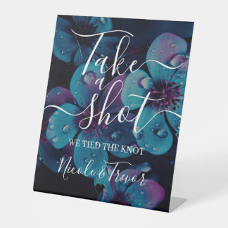 Aangepaste Kleurrijke Bloemen Calligrafie Neem een Reclamebord Met Voetstuk