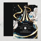 Aangepaste kleurrijke Circus Verjaardag Kaart (Voorkant / Achterkant)