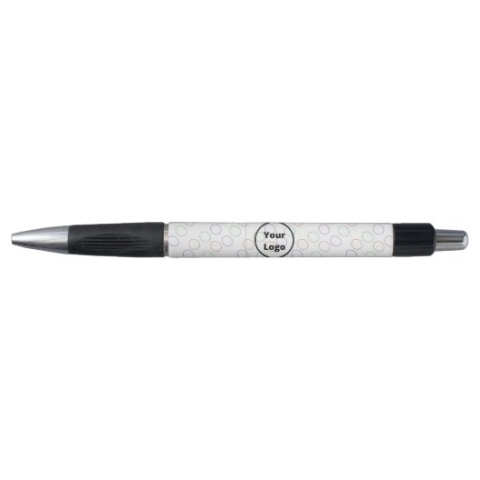 Aangepaste kleurrijke cirkels op wit logo pen (Voorkant)