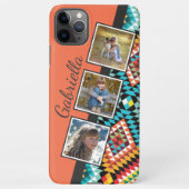 Aangepaste Kleurrijke Classy Southwestern Mozaïek iPhone Hoesje (Achterkant)