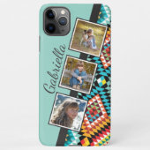 Aangepaste Kleurrijke Classy Southwestern Mozaïek  iPhone Hoesje (Achterkant)