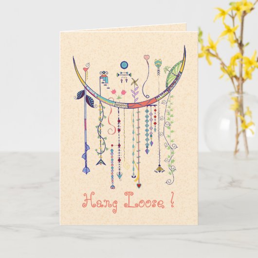 Aangepaste Kleurrijke Dangle Art Verjaardag Kaart (Gele Bloem)