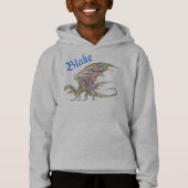 Aangepaste kleurrijke dragon Kind naam T-shirt (Voorkant)