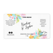 Aangepaste kleurrijke druppelaar fles productlabel etiket (Voorkant)