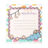 Aangepaste kleurrijke een notitie van Schattige Te Notitieblok (Voorkant)