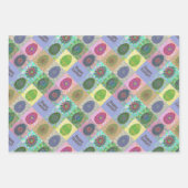Aangepaste Kleurrijke Eieren Abstract Patroon Pase Inpakpapier Vel (Voorkant)