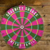 Aangepaste kleurrijke familienaam Cabine Vastgeste Dartbord