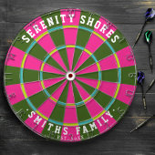 Aangepaste kleurrijke familienaam Cabine Vastgeste Dartbord