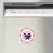 Aangepaste Kleurrijke Funky Moederdag Roze Ster Fo Magneet (Insitu (Vaatwasser))