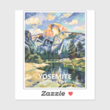 Aangepaste kleurrijke Half Dome Yosemite National 