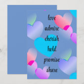 Aangepaste Kleurrijke Harten Valentijnsdag Feestdagenkaart (Voorkant / Achterkant)