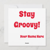 Aangepaste Kleurrijke Hippie Stijl Vrede Uit Groov Feestdagenkaart (Achterkant)