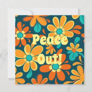 Aangepaste Kleurrijke Hippie Stijl Vrede Uit Groov Feestdagenkaart