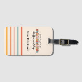 Aangepaste kleurrijke iedereen communiceert anders bagagelabel (Voorkant (horizontaal))