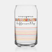 Aangepaste kleurrijke iedereen communiceert anders blikvorm glas (Voorkant)