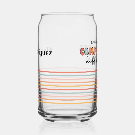 Aangepaste kleurrijke iedereen communiceert anders blikvorm glas (Rechts)