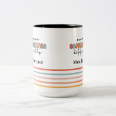 Aangepaste kleurrijke iedereen communiceert anders tweekleurige koffiemok (Center)