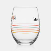 Aangepaste kleurrijke iedereen communiceert anders wijnglas zonder voet (Links)