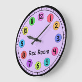 Aangepaste kleurrijke Kinder nummerklok Grote Klok (Hoek)