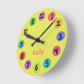Aangepaste kleurrijke Kinder nummerklok Ronde Klok (Hoek)