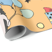 Aangepaste kleurrijke kinderverjaardag cadeaupapier (Rol Hoek)