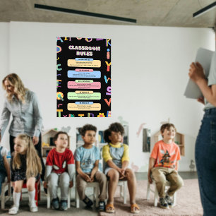 Aangepaste kleurrijke klassikale regels van de ler poster