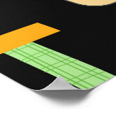 Aangepaste kleurrijke klassikale regels van de ler poster (Hoek)