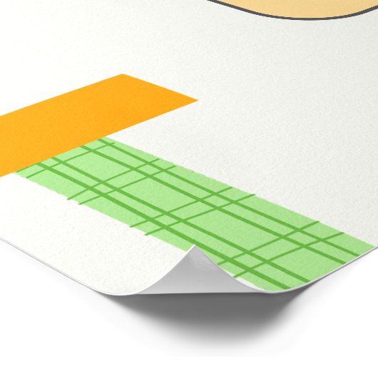 Aangepaste kleurrijke klassikale regels van de ler poster (Hoek)