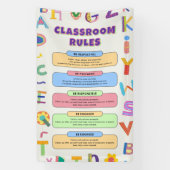 Aangepaste kleurrijke klassikale regels van de ler spandoek (Verticaal)