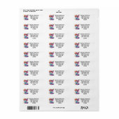 Aangepaste Kleurrijke Konijn  Etiket (Full Sheet)