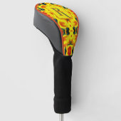 Aangepaste Kleurrijke Kunst Monogram Uw Initiële N Golfheadcover (Schuin)
