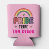 Aangepaste Kleurrijke LGBTQ + Rainbow Pride Tribe Blikjeskoeler (Achterkant)
