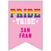 Aangepaste Kleurrijke LGBTQ + Rainbow Pride Tribe Vlaggetjes (Tweede vlag)