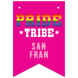 Aangepaste Kleurrijke LGBTQ + Rainbow Pride Tribe Vlaggetjes