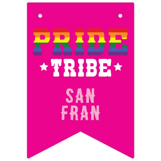 Aangepaste Kleurrijke LGBTQ + Rainbow Pride Tribe Vlaggetjes (Eerste vlag)