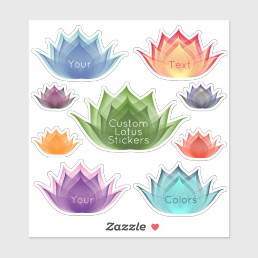 Aangepaste kleurrijke Lotus Flowers Art Elegant Sj Sticker (Vel)