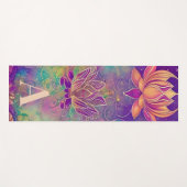 Aangepaste kleurrijke Lotus Flowers Yogamat (Voorkant (horizontaal))
