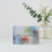 Aangepaste kleurrijke moderne Abstracte elegante S Visitekaartje (Staand voorkant)