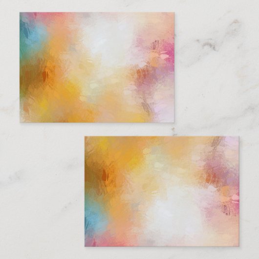 Aangepaste kleurrijke moderne Abstracte lege Sjabl Notitiekaartje (Voorkant / Achterkant)