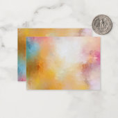 Aangepaste kleurrijke moderne Abstracte lege Sjabl Notitiekaartje (Voorkant / Achterkant in situ)