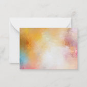 Aangepaste kleurrijke moderne Abstracte lege Sjabl Notitiekaartje (Achterkant)