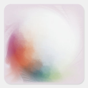Aangepaste Kleurrijke Moderne Abstracte Lege Sjabl Vierkante Sticker